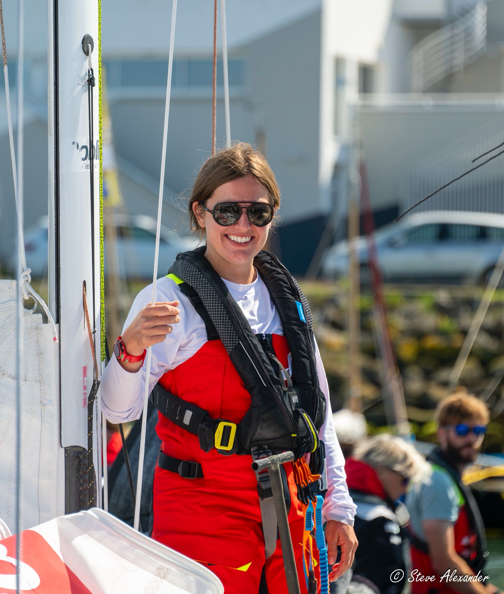 Ambre Hasson smiling onboard a boat